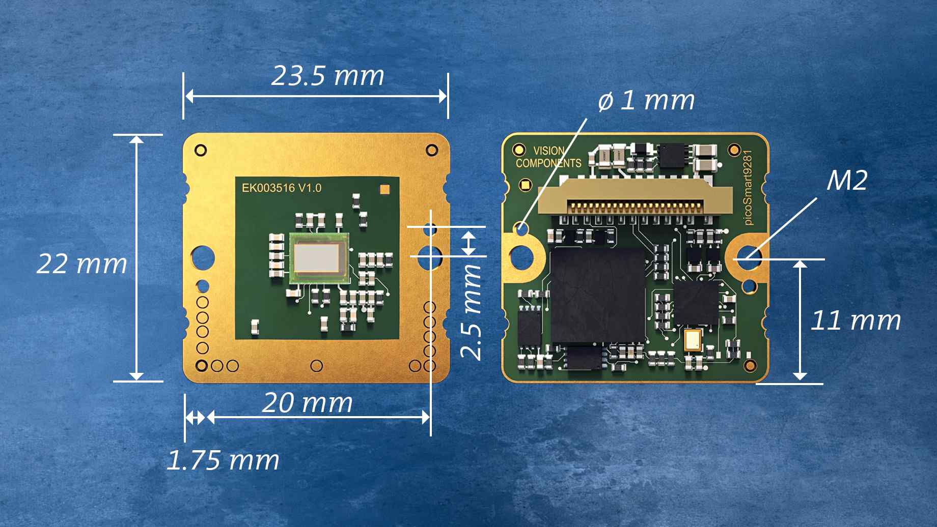 Embedded vision system with miniature footprint for OEM projects